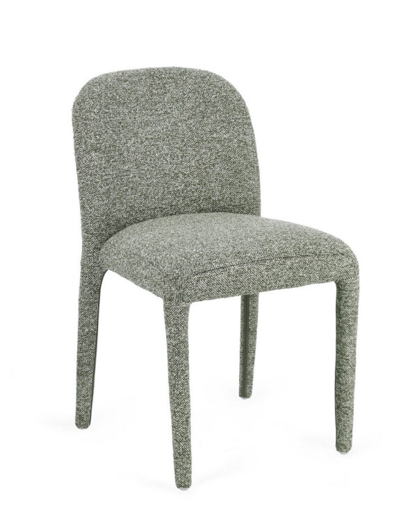 Set 2 scaune dining verde din tesatura boucle Antara